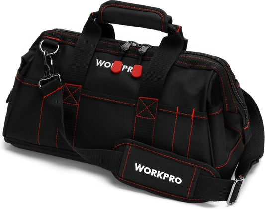 16-Inch Close Top Wide Mouth Tool Storage Bag with Water Proof Rubber Base, W081022A, 16"