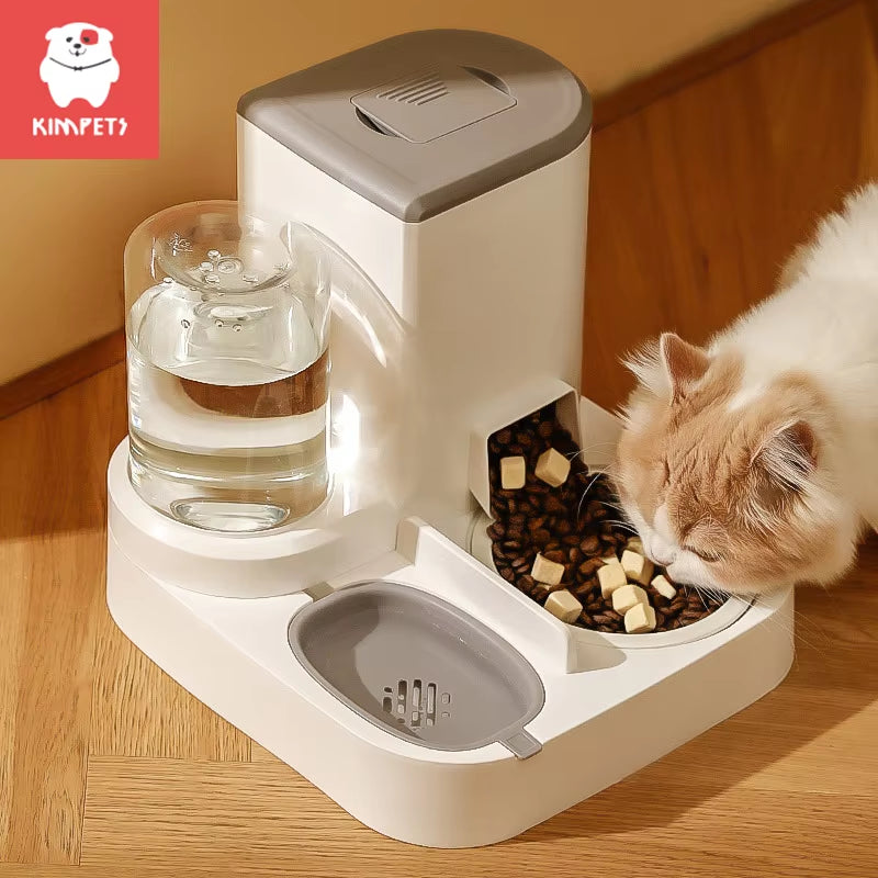 Pet Cat Automatic Feeder Drinking Water Large Capacity Water Dispenser Dry Wet Separation Food Container Pet Supplies