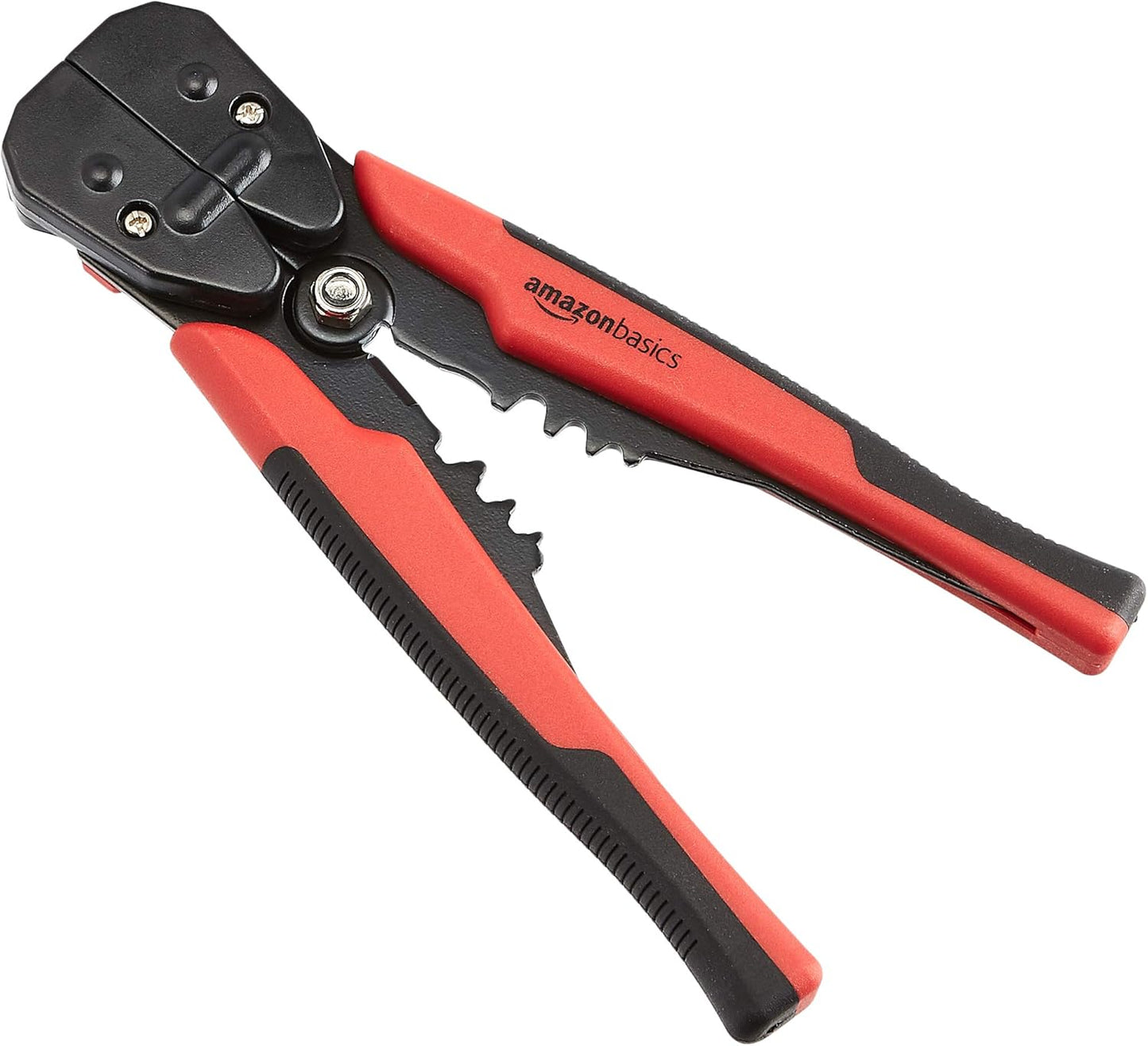 Wire Strippers, Self-Adjusting Crimper, Stripping Tool, Black/Red