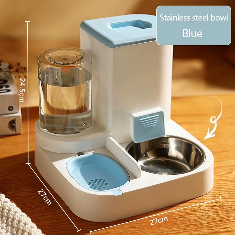 Pet Cat Automatic Feeder Drinking Water Large Capacity Water Dispenser Dry Wet Separation Food Container Pet Supplies