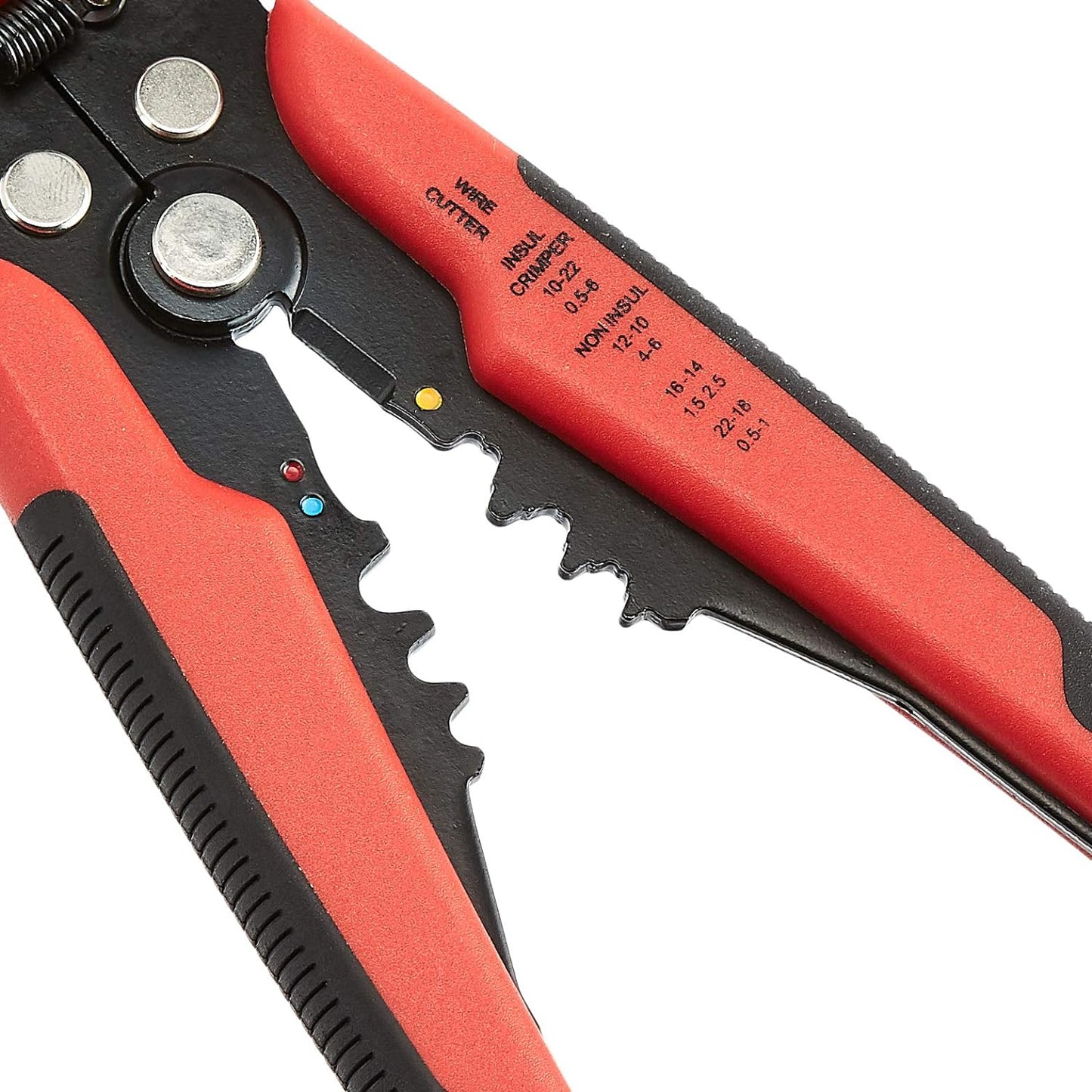 Wire Strippers, Self-Adjusting Crimper, Stripping Tool, Black/Red