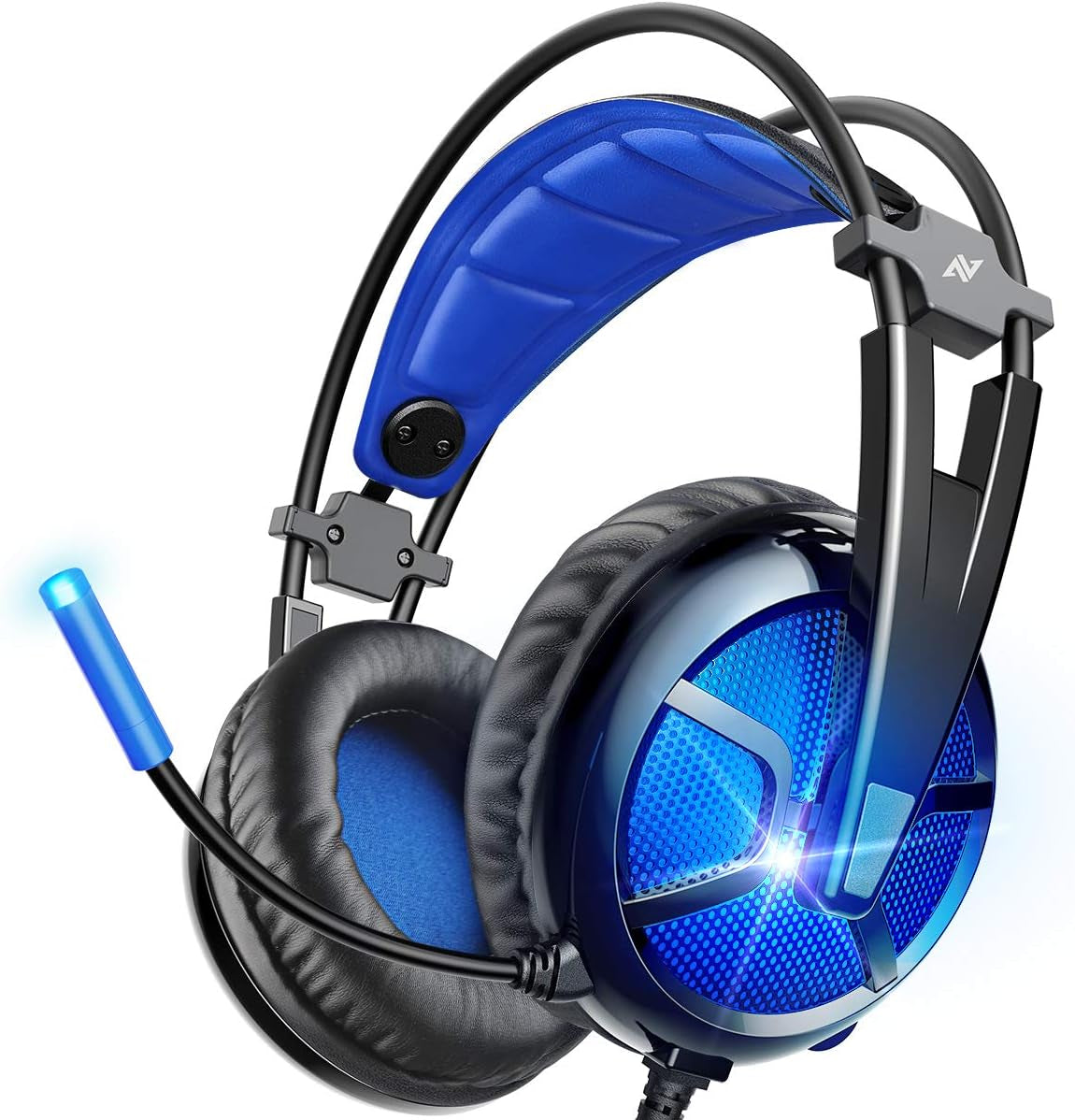 PC Headset with Dynamic Sensory & Noise-Cancelling Mic, 7.1 Surround Sounds, Mute Controls, LED Light, RGB Light for WFH PC, Laptop, Mac (B581 USB Gaming Headset with 7.1 Surround Sound)