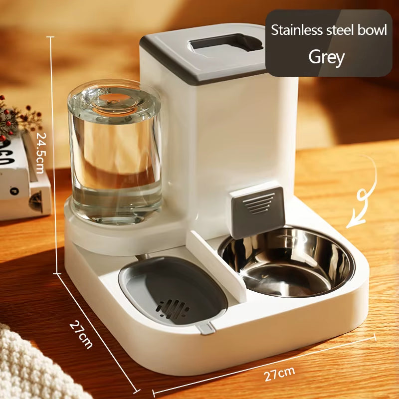 Pet Cat Automatic Feeder Drinking Water Large Capacity Water Dispenser Dry Wet Separation Food Container Pet Supplies