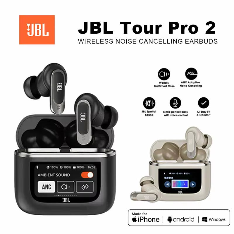 Original  Tour Pro 2 True Wireless Bluetooth Headphone Noise Cancelling Earbuds LED Smart Display Box Headset  Tour Pro2