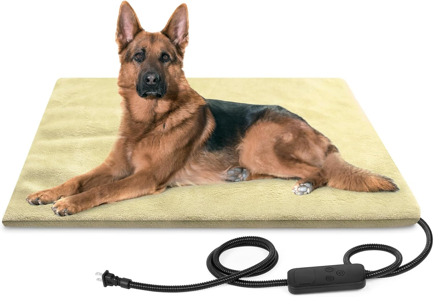 Pet Heating Pad for Dog & Cat, Adjustable 6 Temperature Cat Heating Pad with 5 Timer, Multi-Size Dog Heating Pad with Chew Resistant Cord, Auto Power off Outdoor Heating Pad for Cats